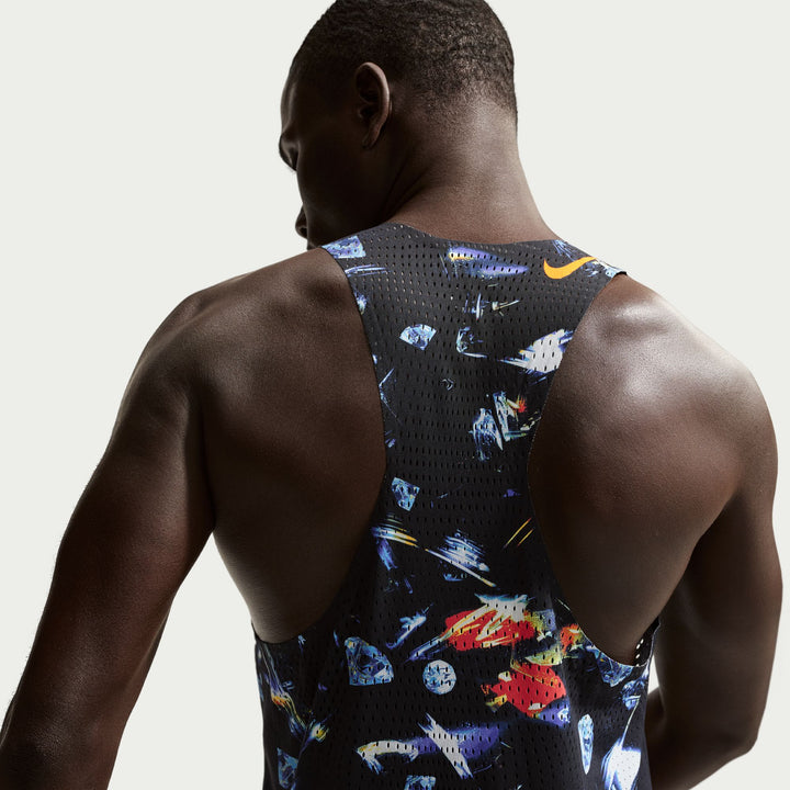 Nike Herren AeroSwift Dri-FIT ADV Lauf-Singlet – Schwarz/Laserorange