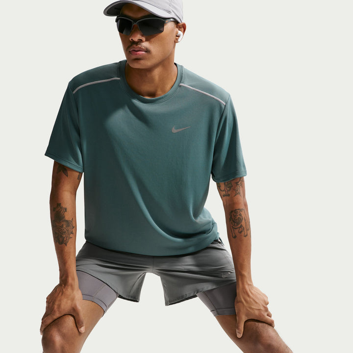 Nike Mens Dri-FIT Miler Tee - Mineral Slate/Reflective Silver - SU26