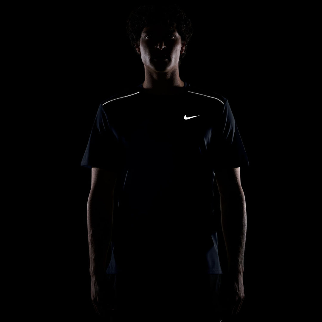 Nike Mens Dri-FIT Miler Tee - Midnight Navy/Reflective Silver - SU26