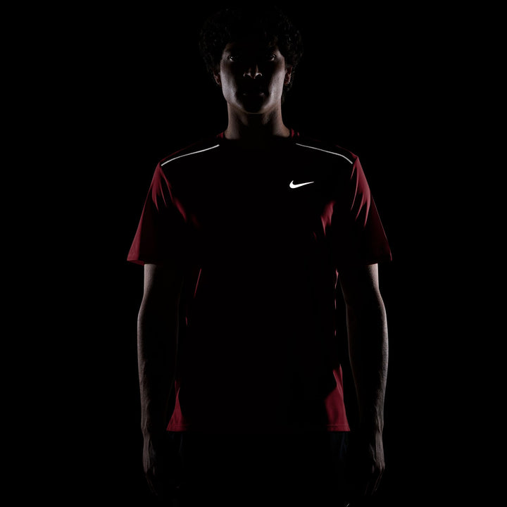 Nike Mens Dri-FIT Miler Tee - Tough Red/Mystic Dates/Reflective Silver - FA26