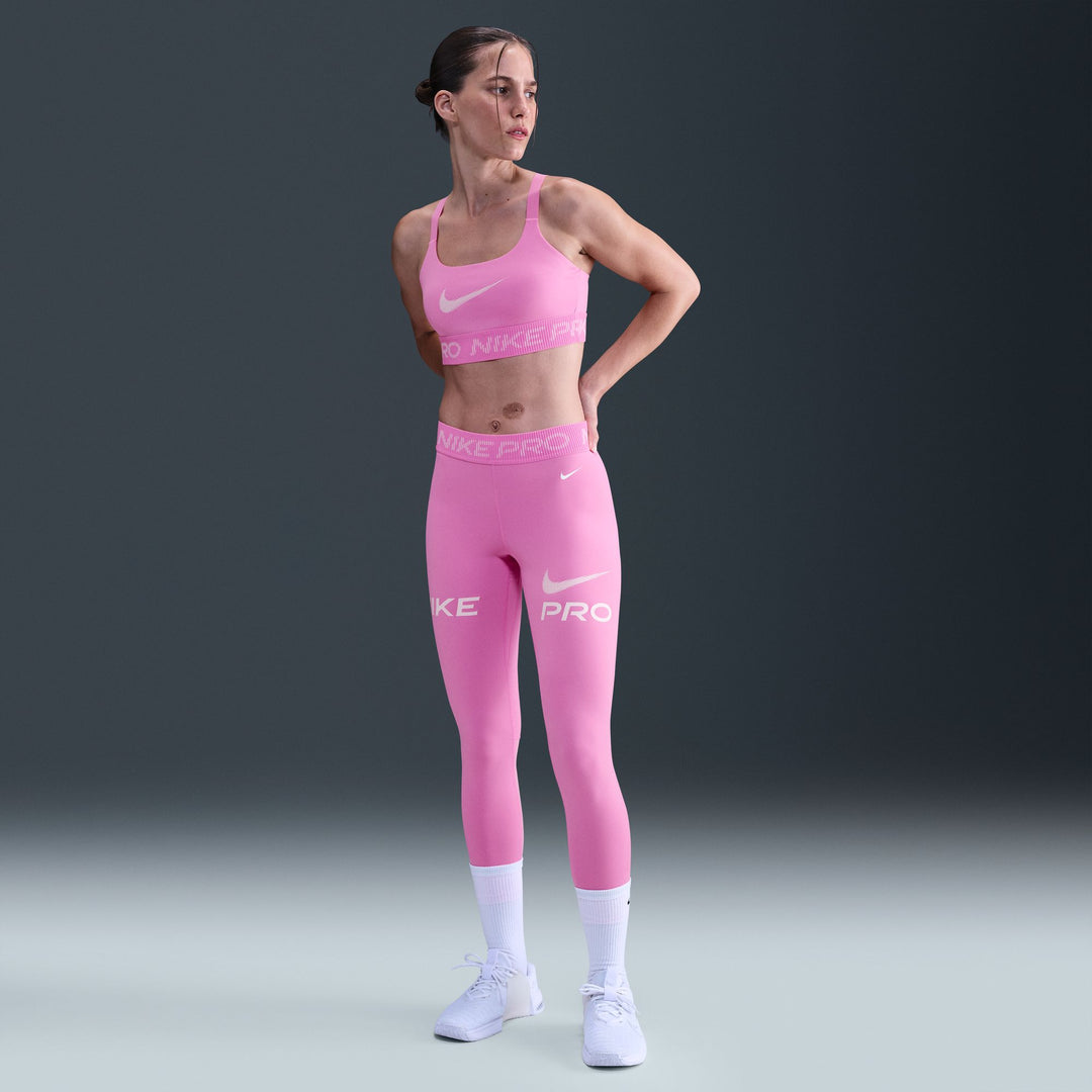 Nike Pro Women's Light-Support Non-Padded Sports Bra - Playful Pink/Pink Foam/White