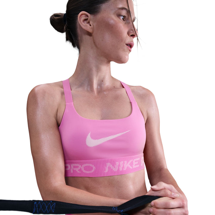 Nike Pro Women's Light-Support Non-Padded Sports Bra - Playful Pink/Pink Foam/White