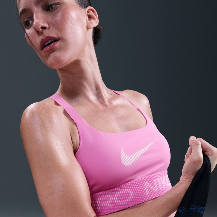 Nike Pro Women's Light-Support Non-Padded Sports Bra - Playful Pink/Pink Foam/White