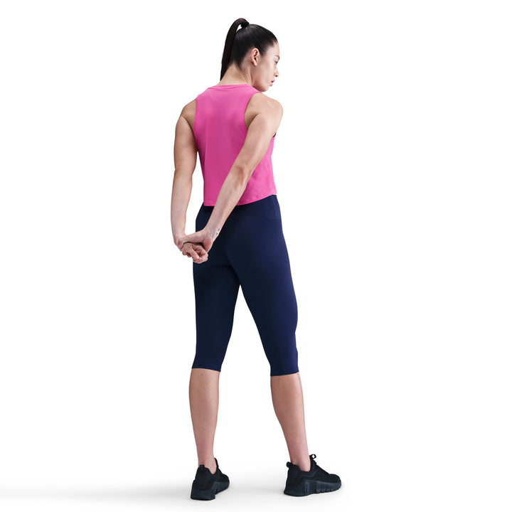 Nike One Classic Womens Dri-FIT Cropped Tank Top - Playful Pink/White
