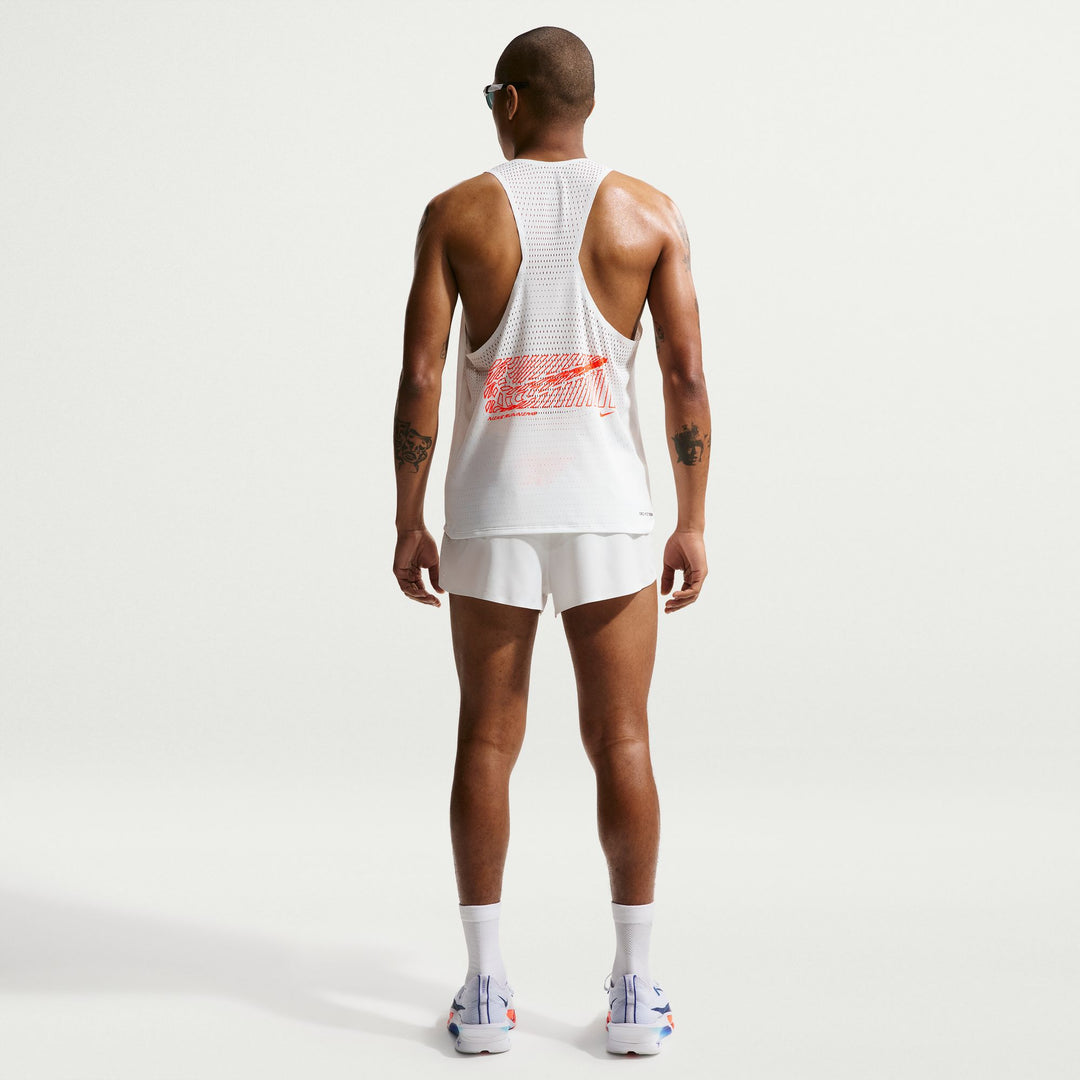 Nike Mens Dri-FIT 2" Brief-Lined AeroSwift Short - Summit White