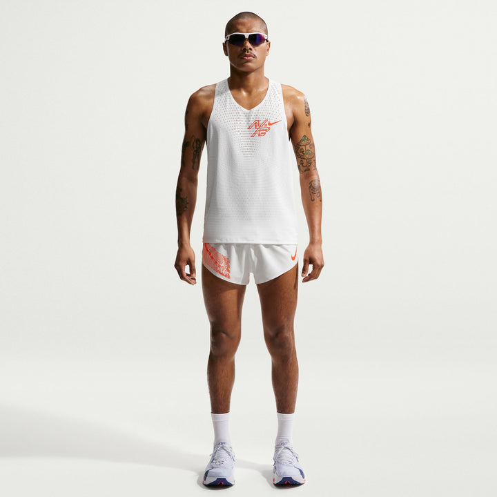 Nike Mens Dri-FIT 2" Brief-Lined AeroSwift Short - Summit White