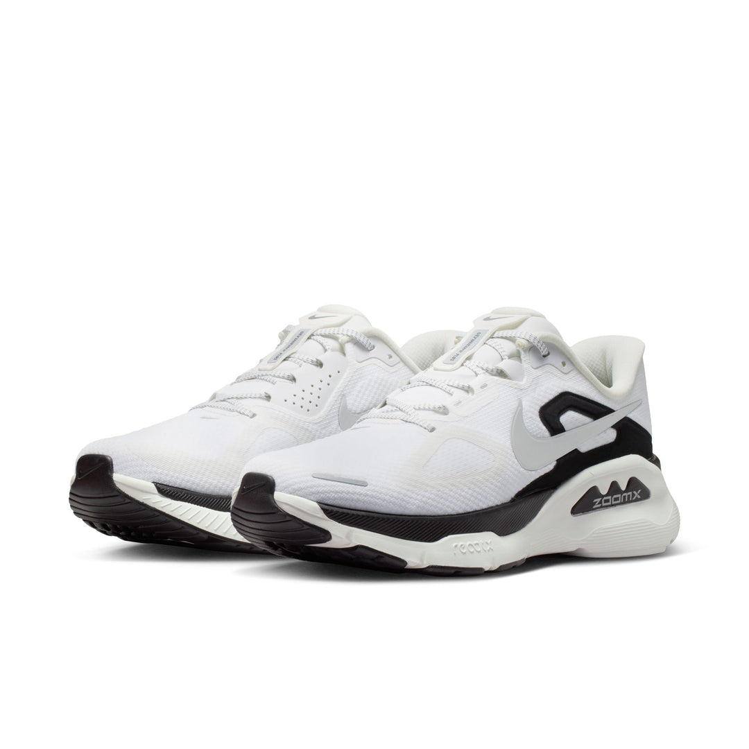 Nike Mens Structure Plus - Summit White/Metallic Silver/Black - Stability - SU26