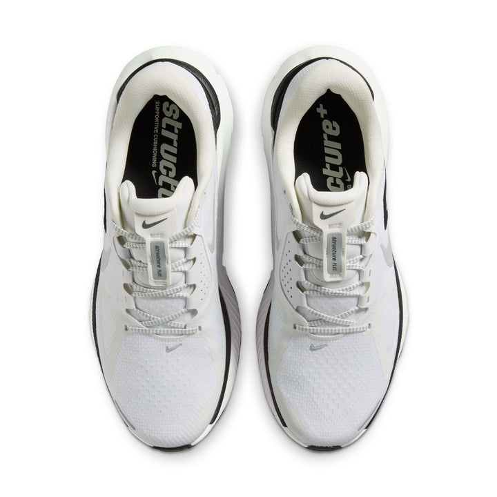 Nike Mens Structure Plus - Summit White/Metallic Silver/Black - Stability - SU26