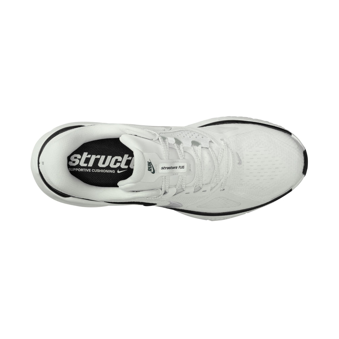 Nike Mens Structure Plus - Summit White/Metallic Silver/Black - Stability - SU26