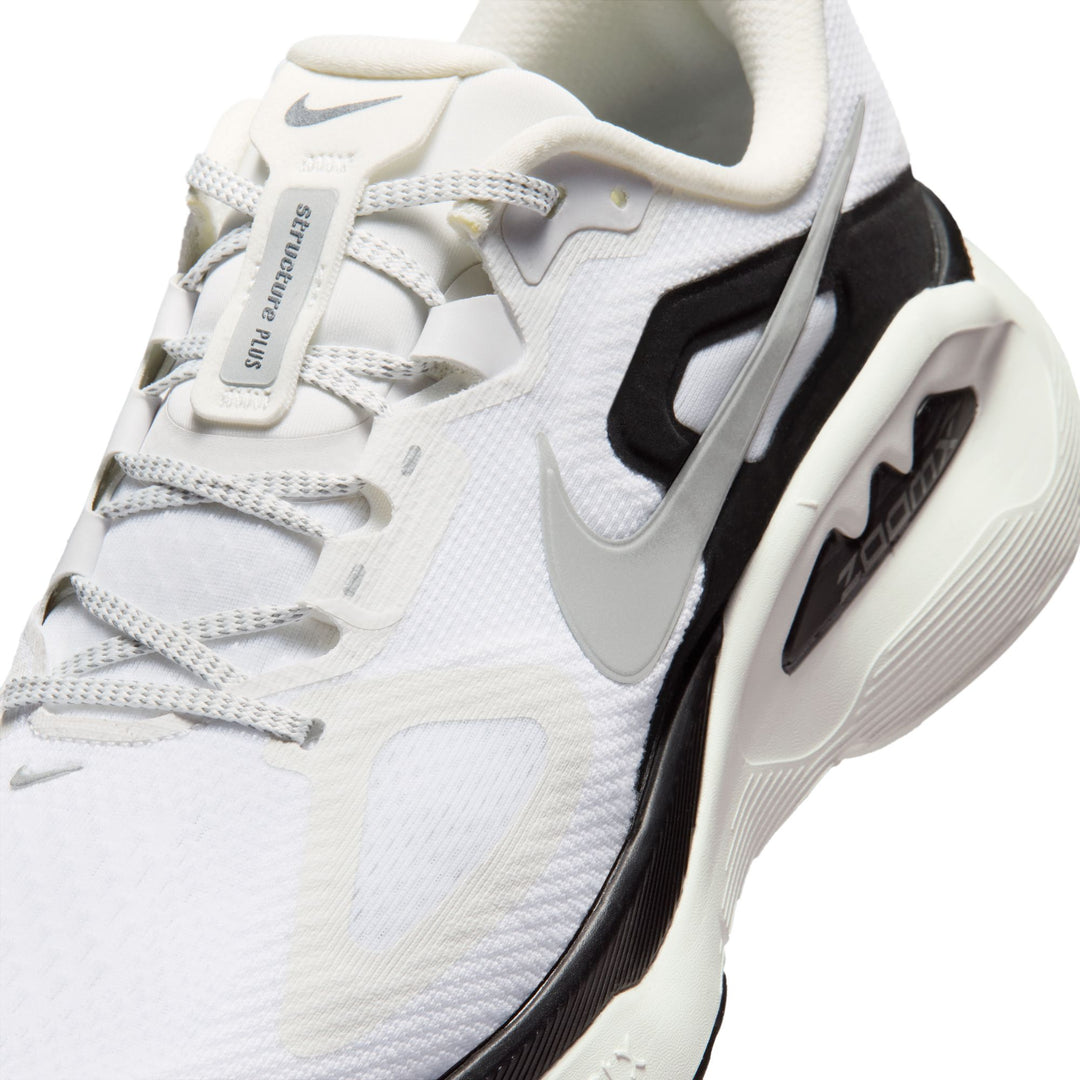 Nike Mens Structure Plus - Summit White/Metallic Silver/Black - Stability - SU26