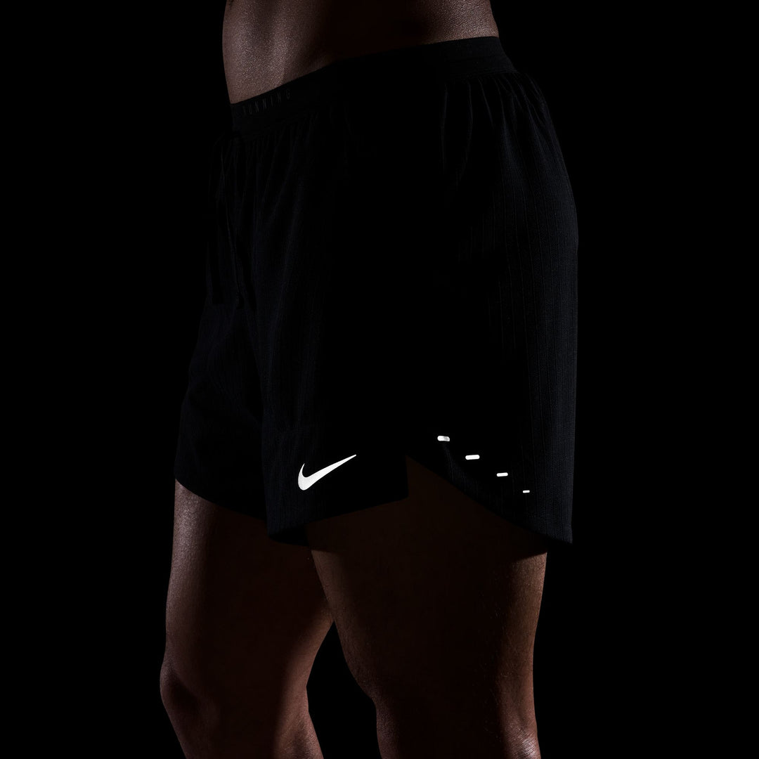 Nike Mens Aero-FIT 5" Brief-Lined Stride Short - Black/Reflective Silver