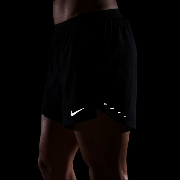 Nike Mens Aero-FIT 5" Brief-Lined Stride Short - Black/Reflective Silver