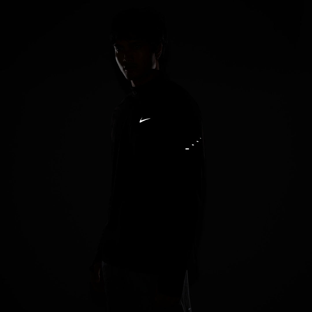 Nike Mens Stride Aero-FIT 1/2 Zip Mid Layer - Black/Reflective Silver