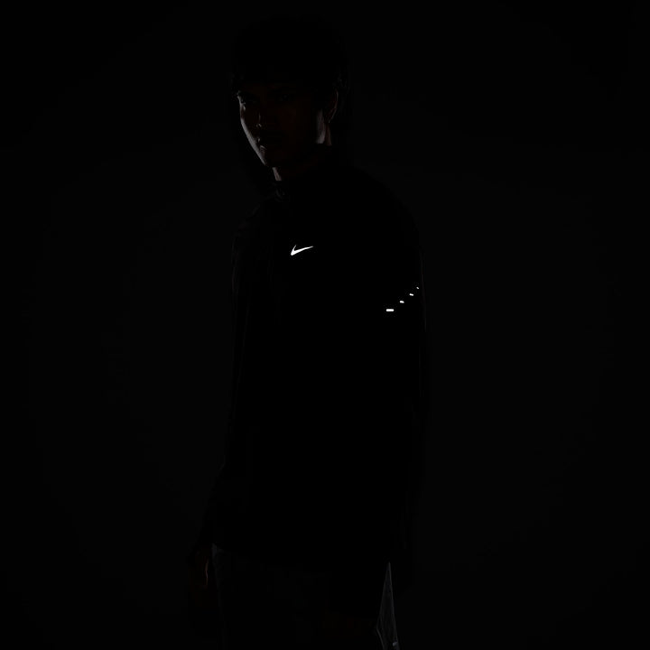 Nike Mens Stride Aero-FIT 1/2 Zip Mid Layer - Black/Reflective Silver