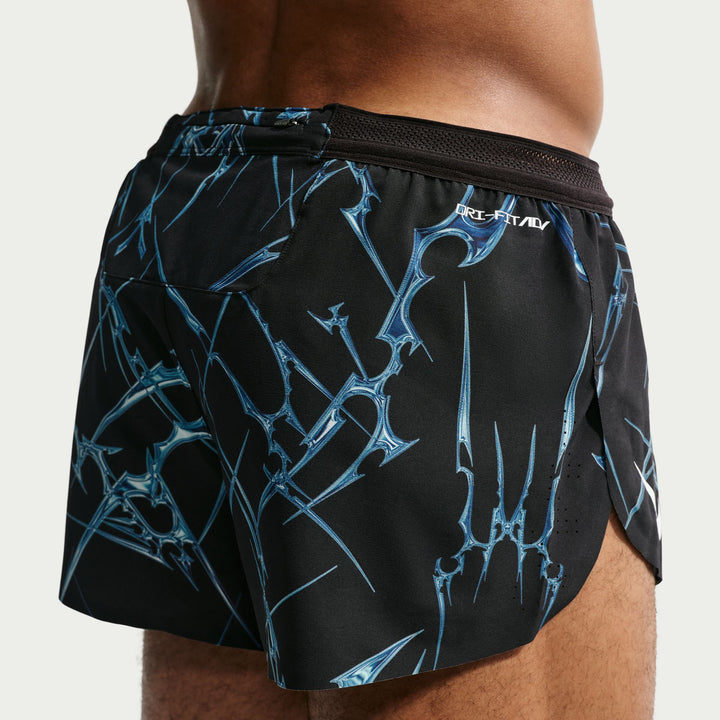 Nike Mens Aeroswift Dri-FIT ADV Printed Running Short - Black/White - SU26