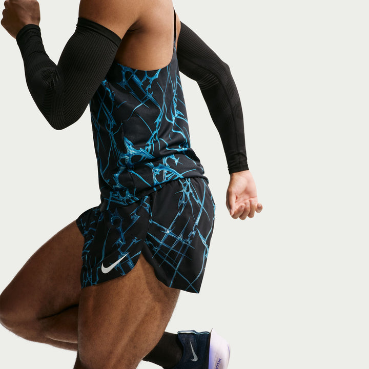 Nike Mens Aeroswift Dri-FIT ADV Printed Running Short - Black/White - SU26