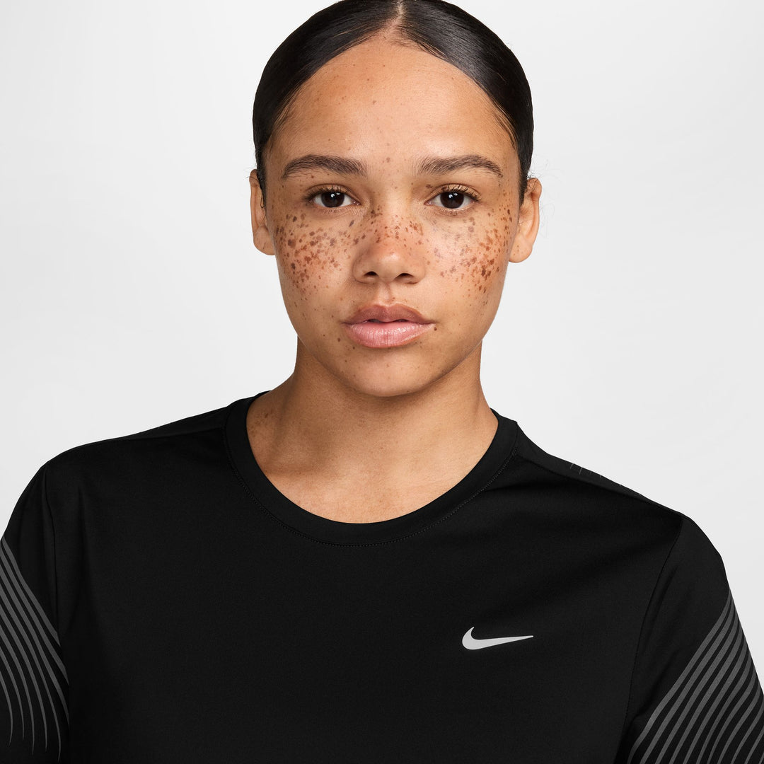 Nike Womens Swift Flash Dri-FIT Running Tee - Black/Reflective Silver