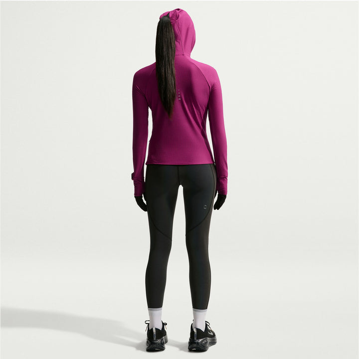 Nike Swift Womens Therma-FIT L/S Hooded Running Top - True Berry/Reflective Silver - HO26