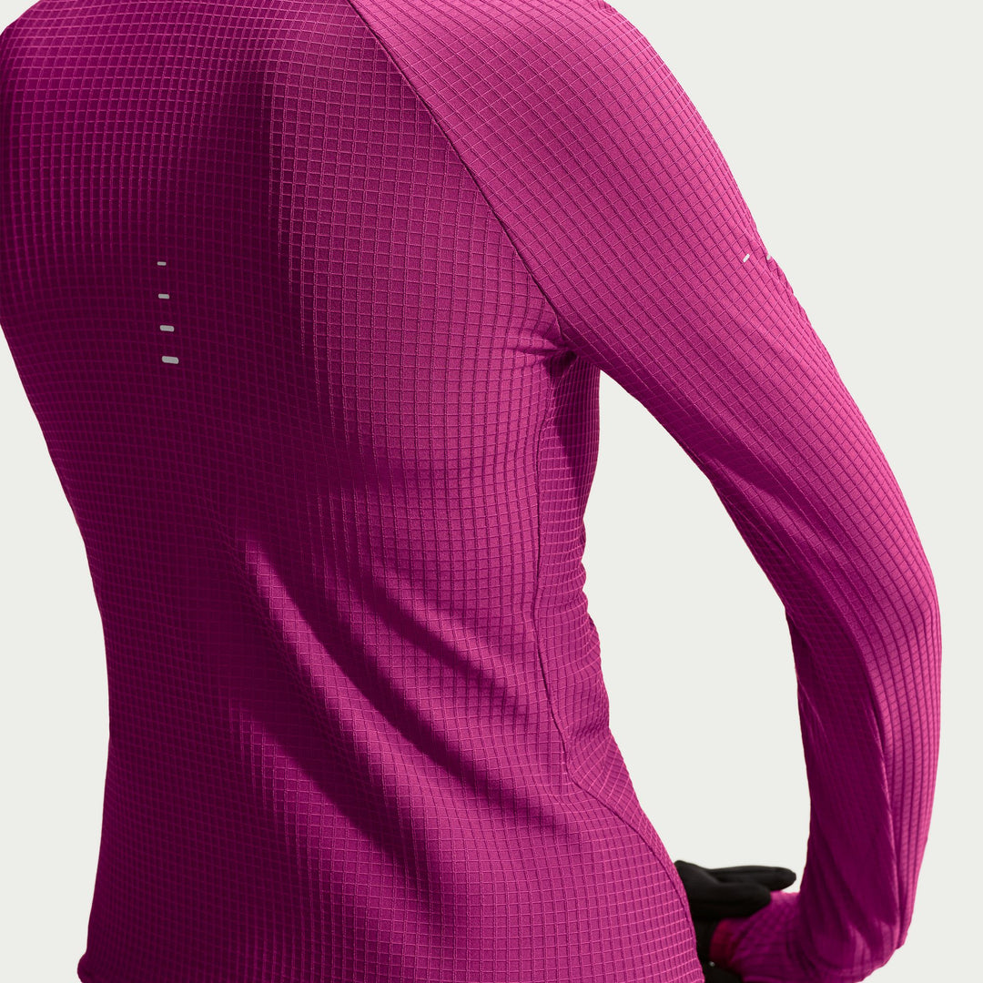 Nike Swift Womens Therma-FIT L/S Hooded Running Top - True Berry/Reflective Silver - HO26