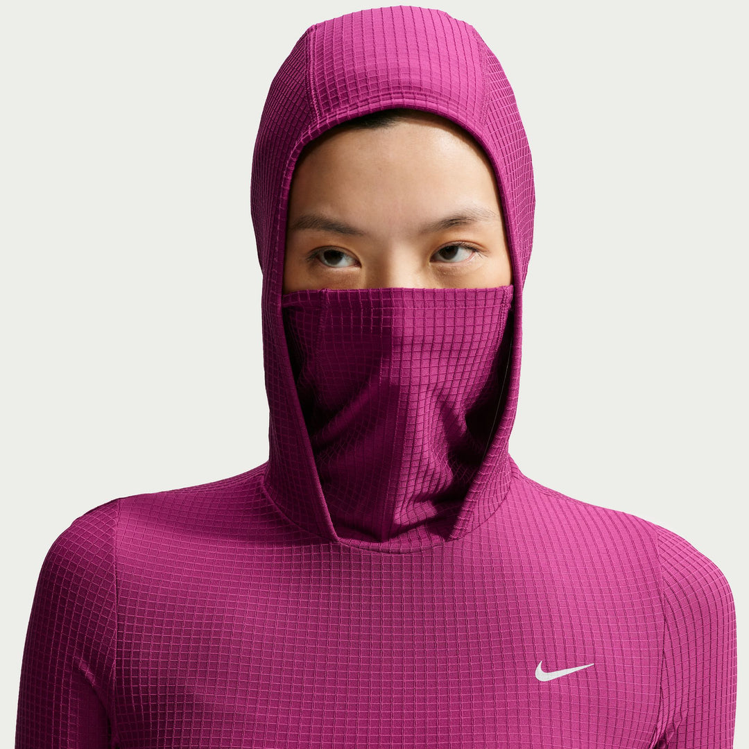 Nike Swift Womens Therma-FIT L/S Hooded Running Top - True Berry/Reflective Silver - HO26