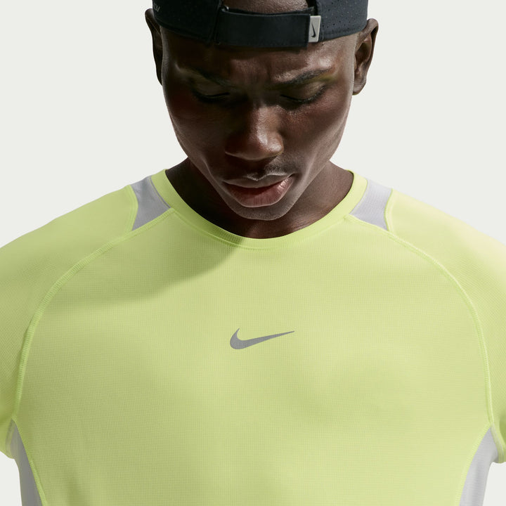 Nike Mens Dri-FIT Winterized L/S Stride Running Top - Light Lemon Twist/Grey Fog/ Reflective Silver - HO26
