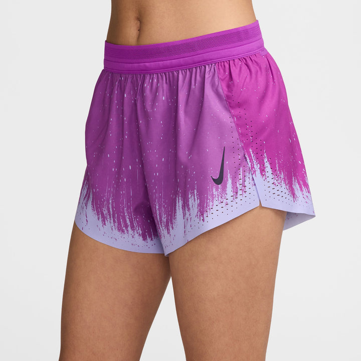 Nike Womens Dri-FIT ADV Brief-Lined AeroSwift Shorts - Vivid Purple/Purple Dynasty - HO26