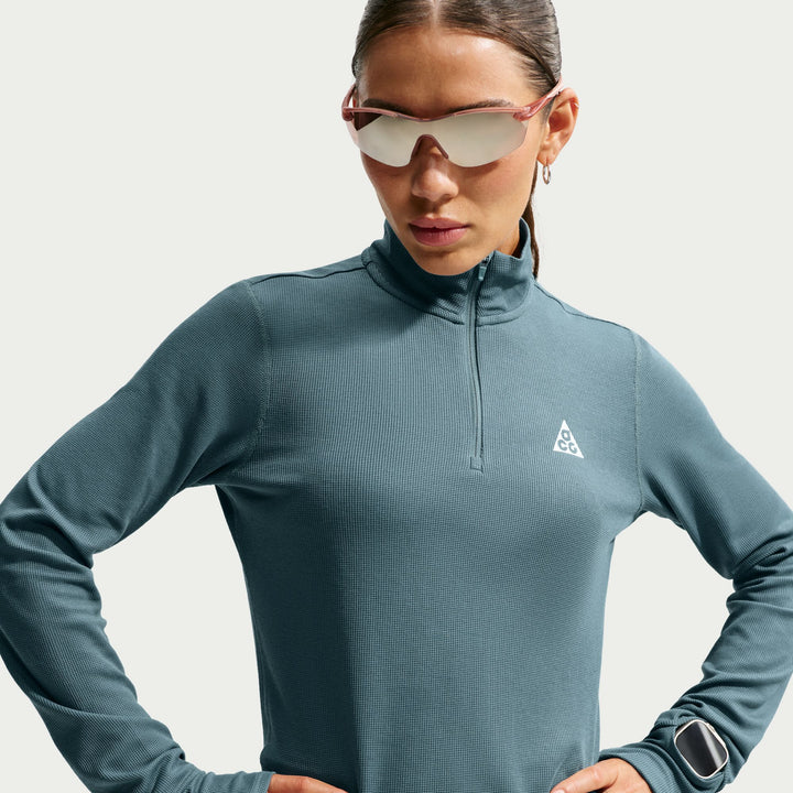 Nike Womens ACG Dri-FIT 1/2 Zip Trail Running Top - Mineral Slate/Summit White - SU26