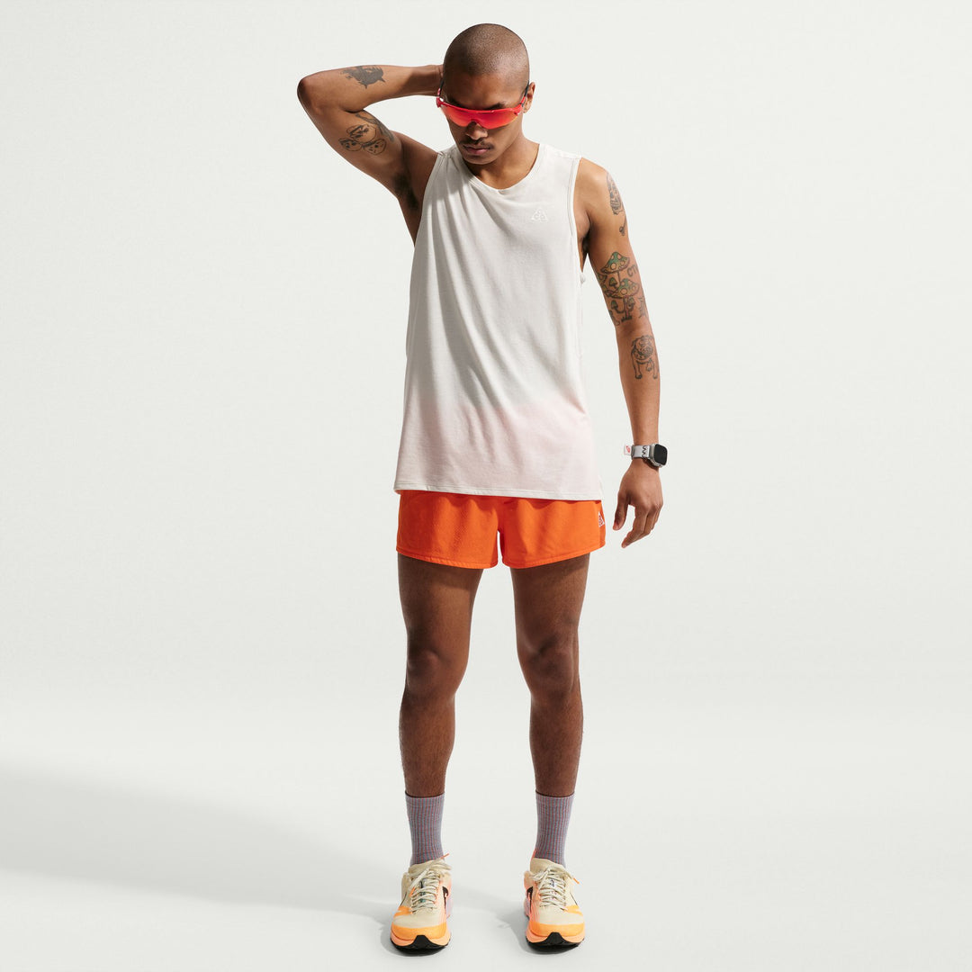 Nike Mens ACG "Trailwind" Dri-FIT ADV Trail Running Short - Safety Orange/Safety Orange/Summit White - FA26