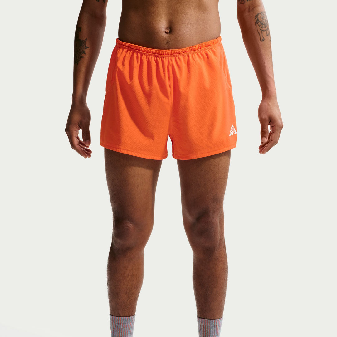 Nike Mens ACG "Trailwind" Dri-FIT ADV Trail Running Short - Safety Orange/Safety Orange/Summit White - FA26