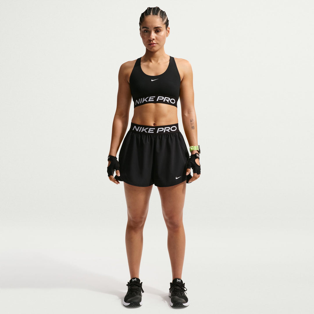 Nike Womens Pro 365 Light-Support Non-Padded Sports Bra - Black/White - SP26
