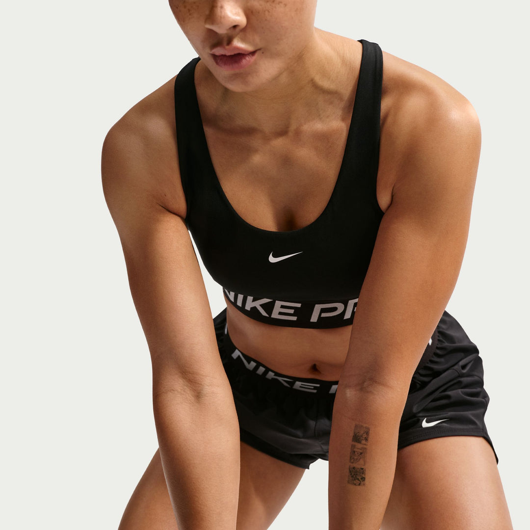 Nike Womens Pro 365 Light-Support Non-Padded Sports Bra - Black/White - SP26