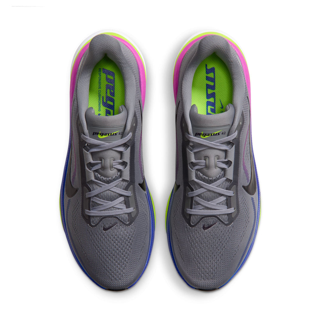 Nike Mens Pegasus 42 - Stealth/Purple Dynasty/Volt/Crimson Tint - Neutral - HO26