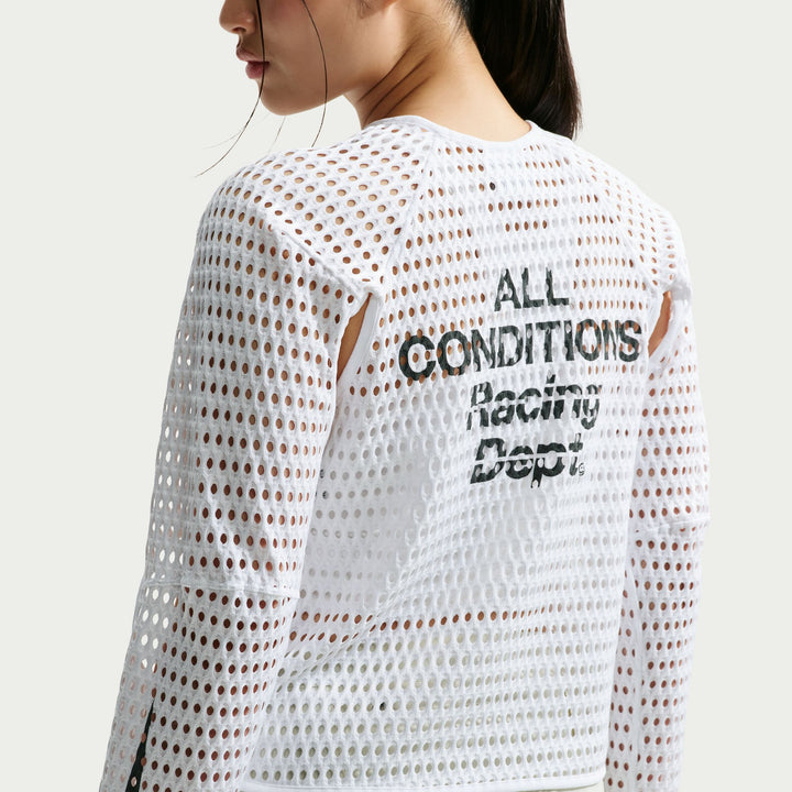 Nike ACG Womens Dri-FIT Radical AirFlow NXT L/S Trail Running Top - White/Anthracite - HO26