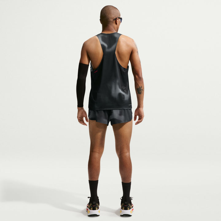Nike Mens Dri-FIT 2" Brief-Lined AeroSwift Short - Black/Dark Smoke Grey/Bright Crimson - SP26