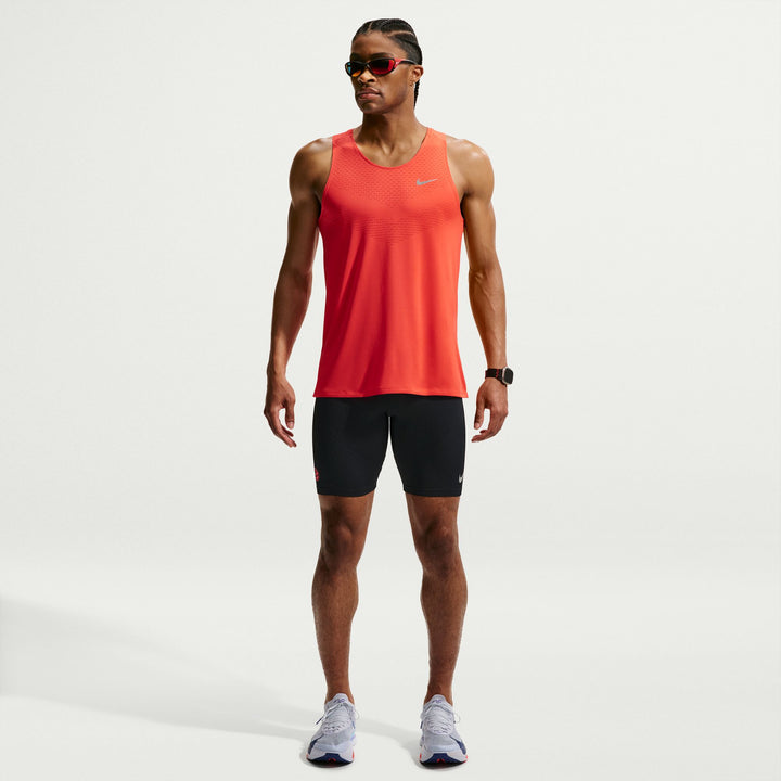Nike Mens Dri-FIT ADV 1/2 Length AeroSwift Tights - Black/Dark Smoke Grey/Bright Crimson - SP26