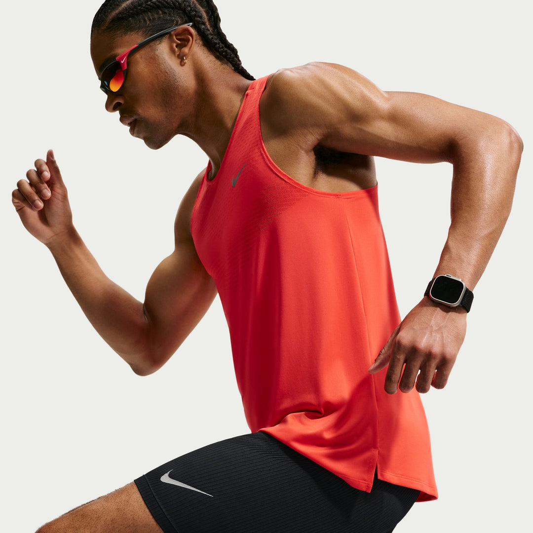Nike Mens Dri-FIT ADV 1/2 Length AeroSwift Tights - Black/Dark Smoke Grey/Bright Crimson - SP26
