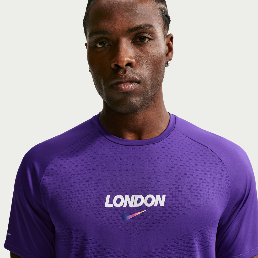 Nike Mens Stride Dri-FIT ADV London Running Tee - Court Purple - SP26