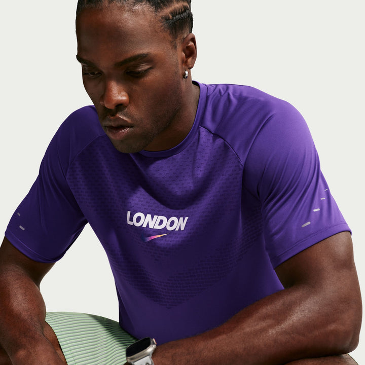 Nike Mens Stride Dri-FIT ADV London Running Tee - Court Purple - SP26