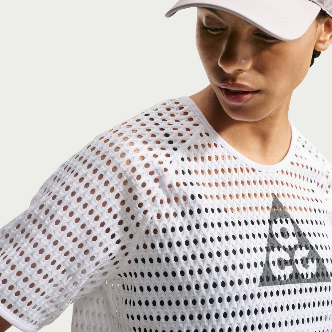 Nike ACG Womens Dri-FIT Radical AirFlow Trail Running Tee - White/Anthracite - HO26