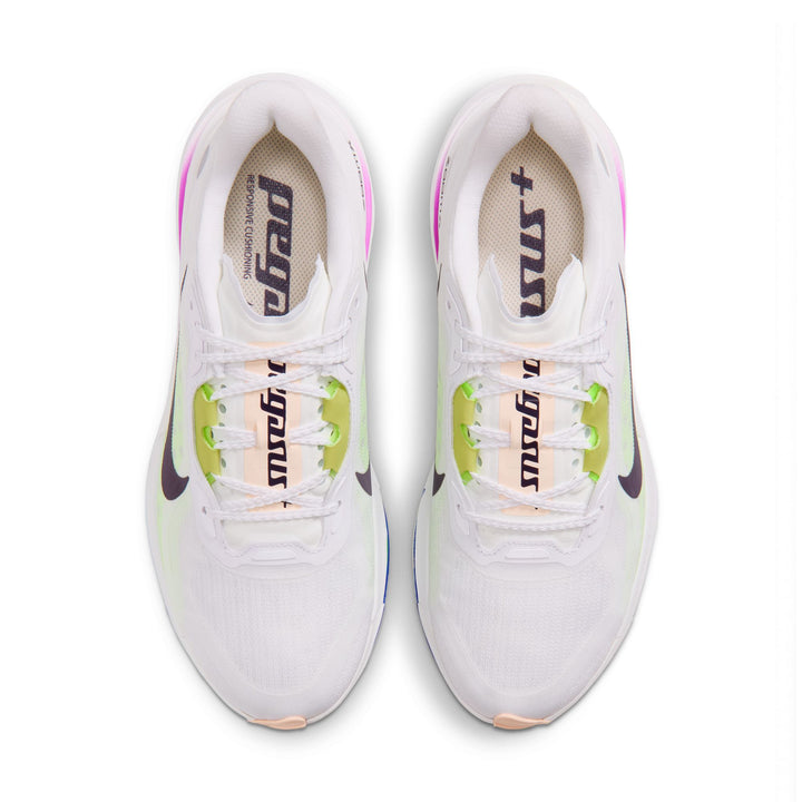 Nike Womens Pegasus Plus 2 - White/Purple Dynasty/Volt/Fuchsia Dream - Neutral - HO26