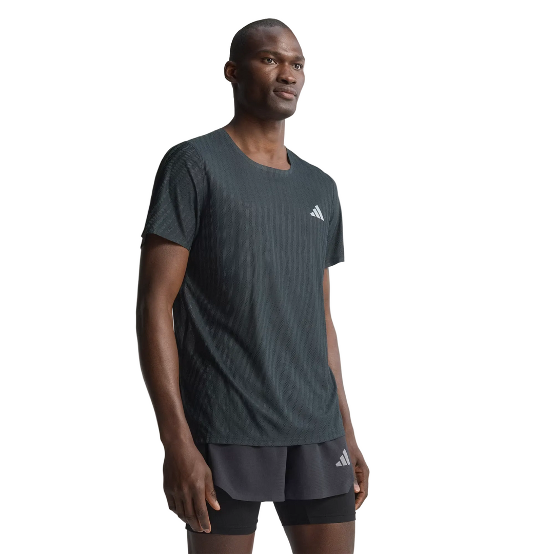 Adidas Mens Adi365 Running CLIMACOOL+ T-shirt - Black/Grey Six