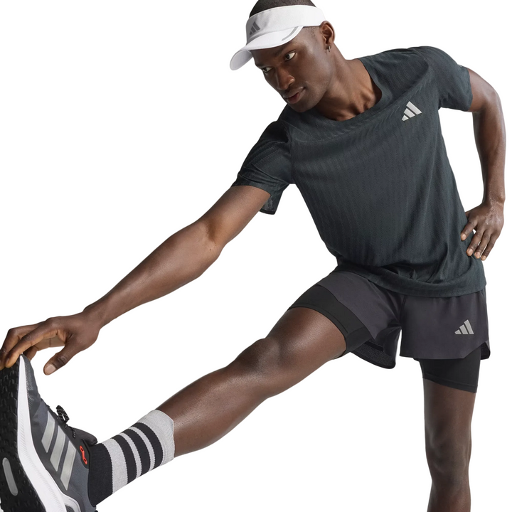 Adidas Mens Adi365 Running CLIMACOOL+ T-shirt - Black/Grey Six