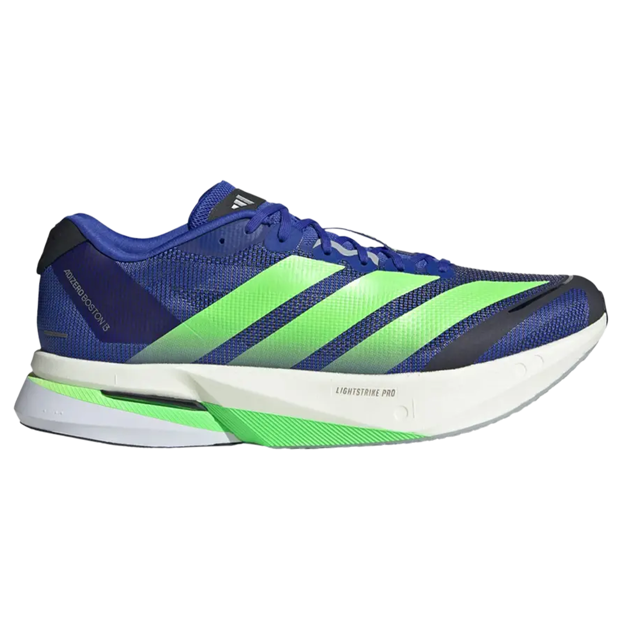 Adidas Mens Adizero Boston 13 - Lucid Blue/Lime Burst/Core Black - Neutral - AW25