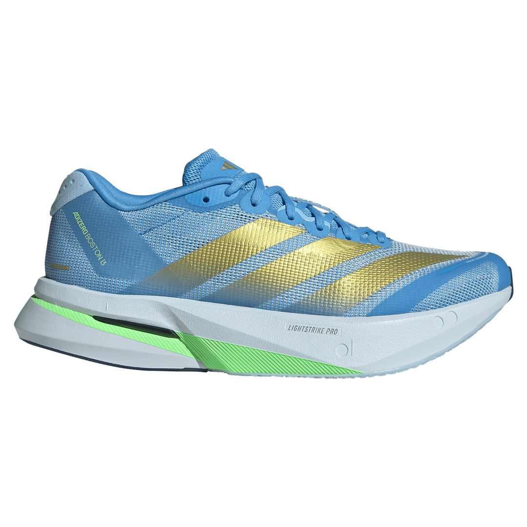 Adidas Womens Adizero Boston 13 - Blue Burst/Gold Metallic/Glow Blue - Neutral - SS26