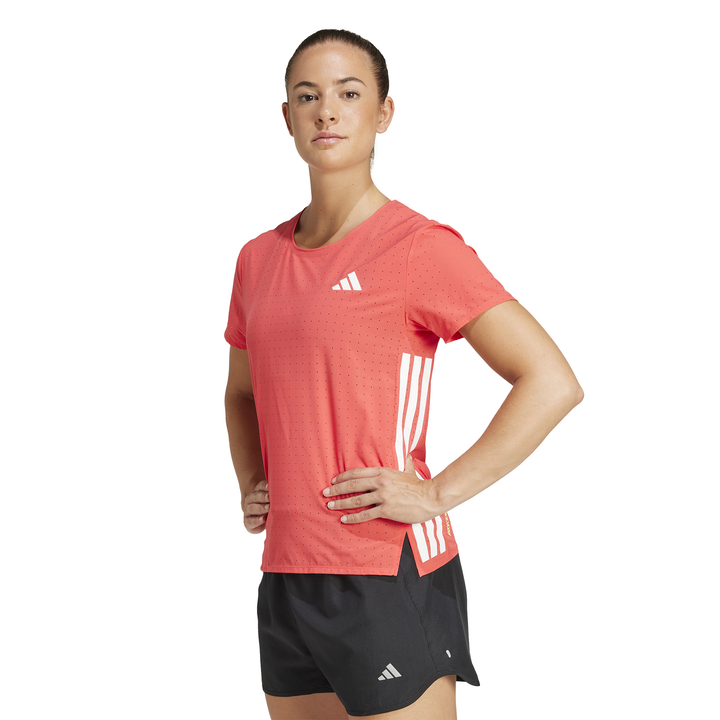 Adidas Womens Adizero Tee - Semi Lucid Red