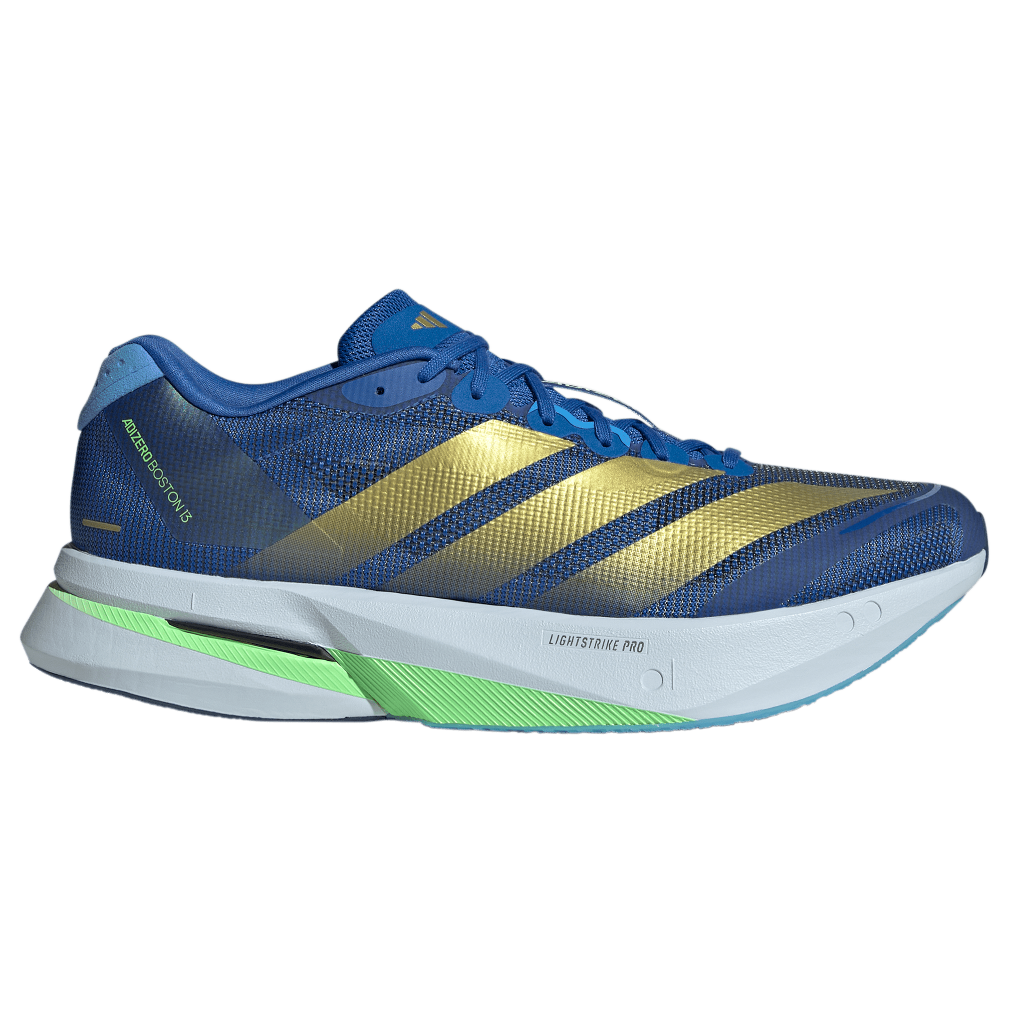 Adidas Mens Adizero Boston 13 - Blue/Gold Metallic/Blue Burst - Neutral - SS26