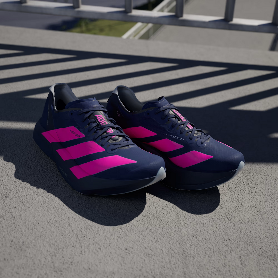 Adidas Mens Adizero Adios Pro 4 BMW Berlin Marathon 2025 - Dark Blue/Shock Pink/Dash Grey - Neutral - AW25