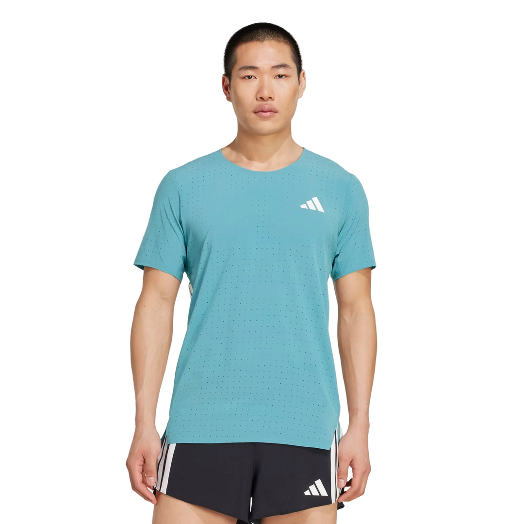 Adidas Mens Adizero Running Tee - Powder Teal