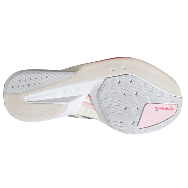 Adidas Womens Adizero Boston 13 - Core White/Silver Metallic/Clear Pink - Neutral - SS26