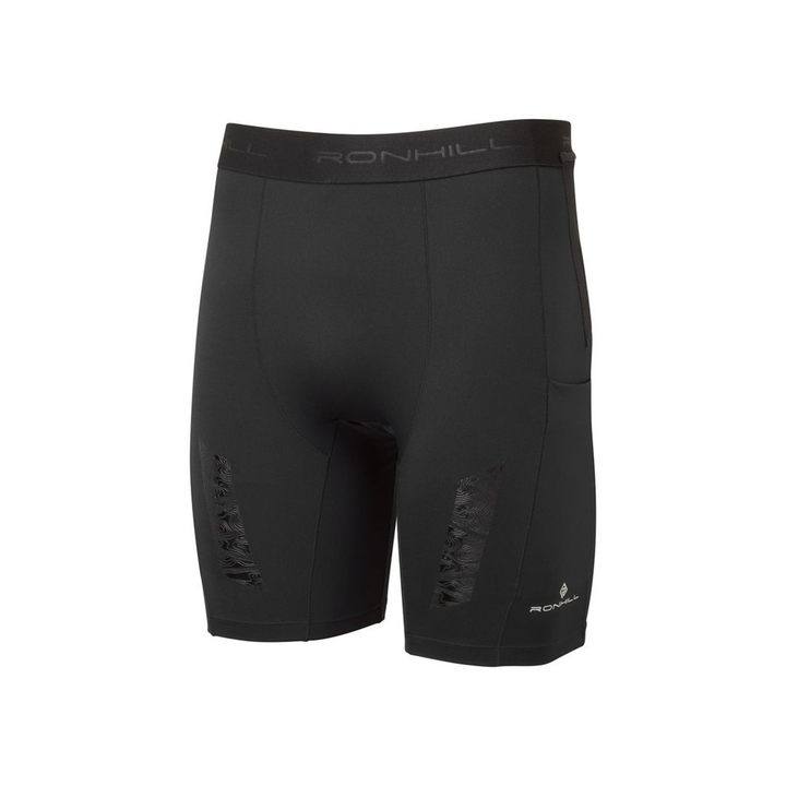 RonHill Mens Tech All Terrain 8" Stretch Short - All Black